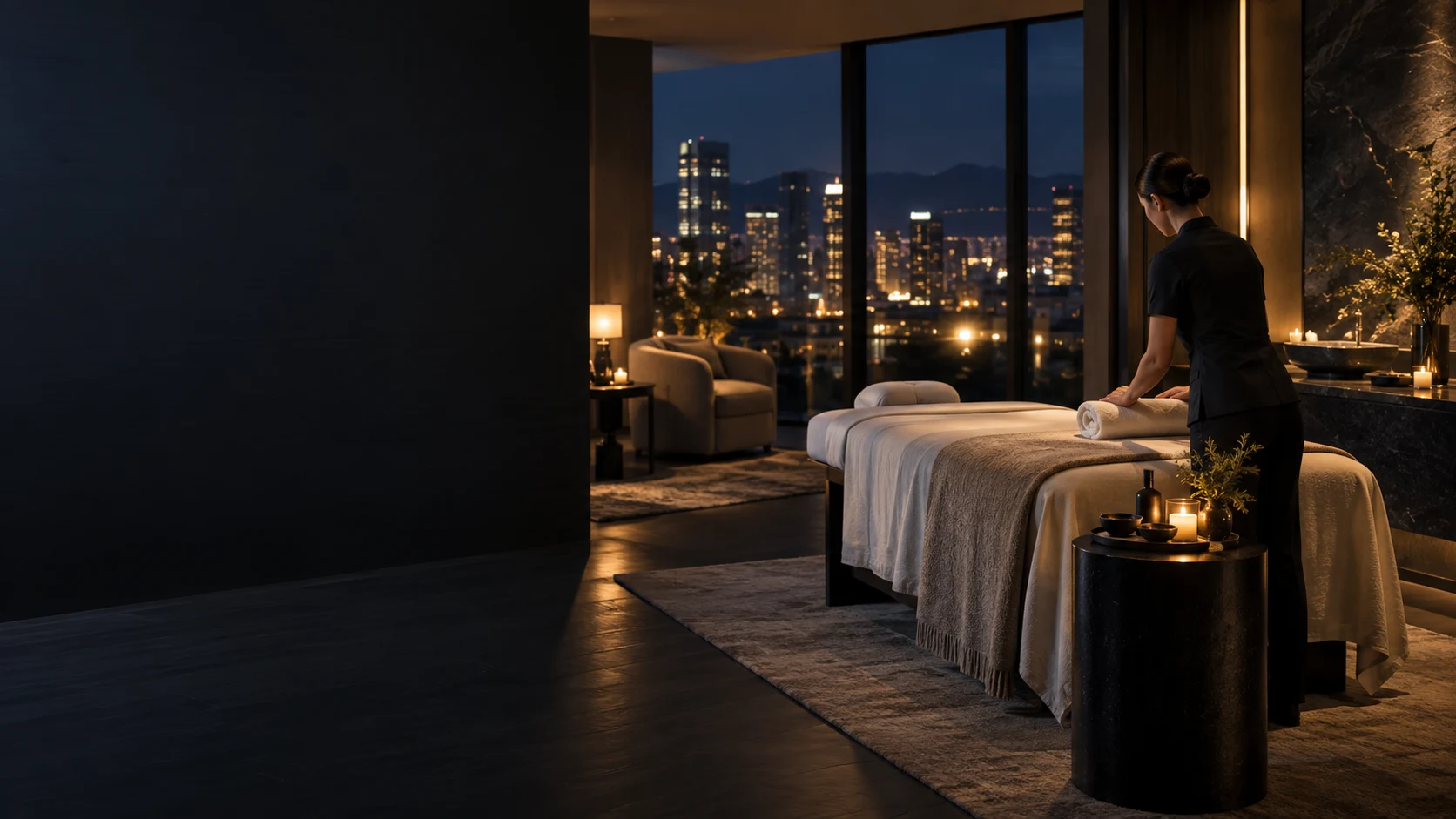 Quiet wellness space in a luxury executive residence
